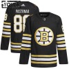 Adidas Maillot de Hockey Boston Bruins 100th Anniversary David Pastrnak 2023-24 Noir Authentic - Enfant